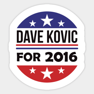 Re-Elect Dave Kovic 2016 (Blue & Red Circle) Sticker